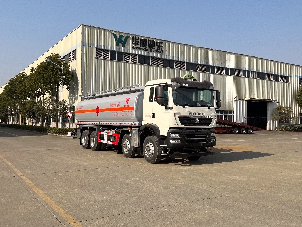 8x4重汽豪沃TX系列26立方原油運(yùn)輸罐車/華威馳樂(lè)牌SGZ5321GRYZZ6T5型易燃液體罐式運(yùn)輸車
